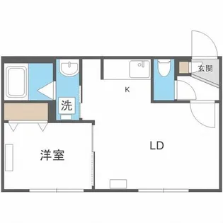 メトロ南平岸駅前【4階】の間取り