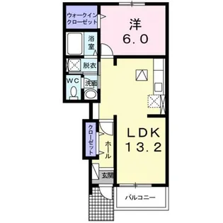 クラール ブリーゼ【1階】の間取り