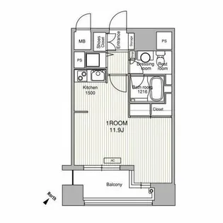 ラクレイス県庁口【7階】の間取り