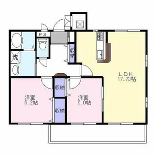 クレール 弐番館【101号室】の間取り