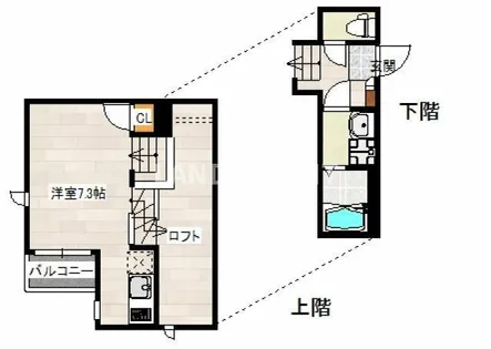 CB箱崎シャトル【1階】の間取り