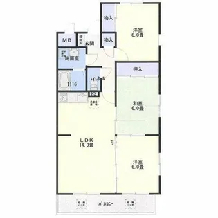 メゾン浪打【3階】の間取り