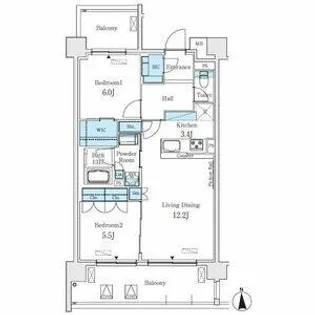 ベルヴュコート名古屋則武【9階】の間取り