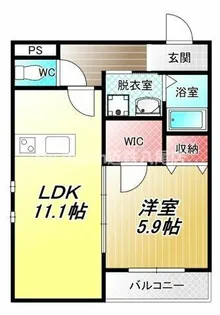 フジパレス山本町【2階】の間取り