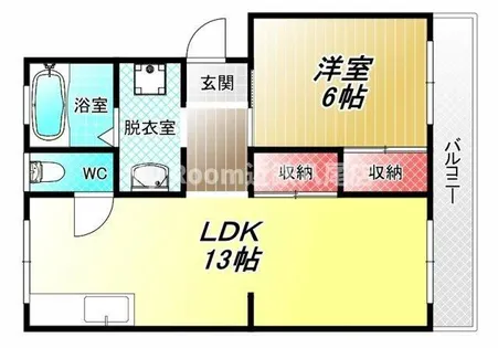 大和川ハイツⅡ【2階】の間取り