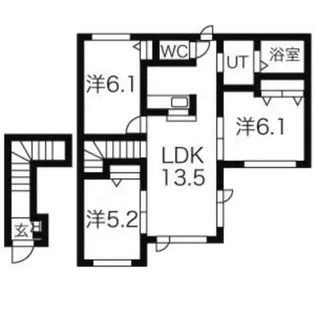 シャーメゾンレポルト【2階】の間取り