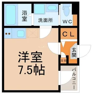 ハーモニーテラス城木町【1階】の間取り