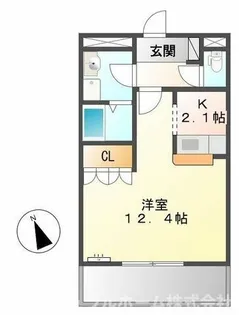 スプリングス【202号室】の間取り