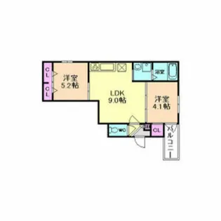兵庫県尼崎市東七松町1丁目【アパート】の間取り