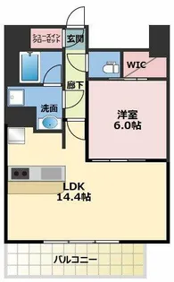 Metrosa谷町六丁目South【13階】の間取り
