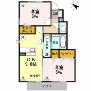 グランディールA・B【1階】の間取り