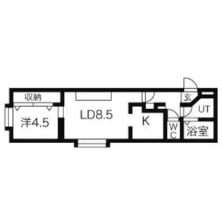 ロワ・ボヌール【1階】の間取り