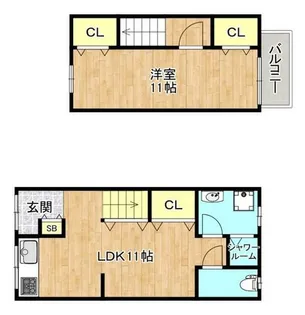 大阪府大阪市旭区今市2丁目【一戸建】の間取り