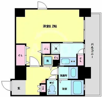 エイペックス四天王寺Ⅰ【10階】の間取り