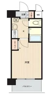 エスリード東梅田【208号室】の間取り