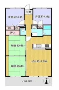 メゾンドールウイングヒルズ【15階】の間取り