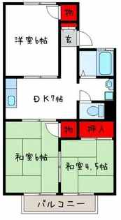 サンロイヤル【1階】の間取り