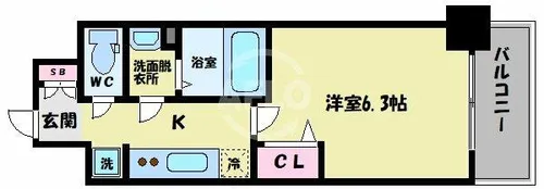 プレサンス THE TENNOJI 逢阪トゥルー【7階】の間取り
