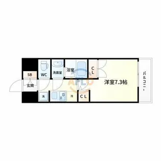 パークフラッツ江坂【10階】の間取り