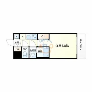 プレサンス神崎川ファインブレス【5階】の間取り