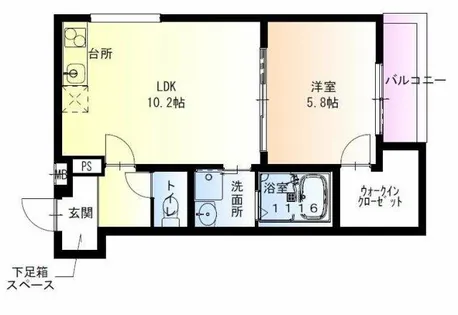 フジパレス泉大津Ⅰ番館【105号室】の間取り