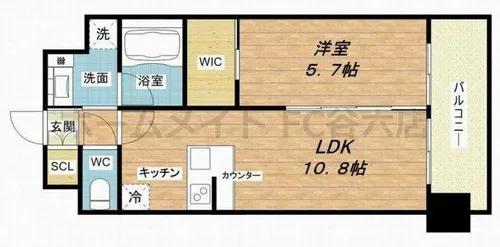プレジオ内代【9階】の間取り