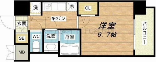 S-RESIDENCE新大阪Ridente【8階】の間取り