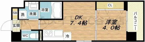 シャイニング福島離宮【6階】の間取り