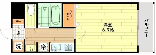 プレサンス城北公園アクアージュ【7階】の間取り