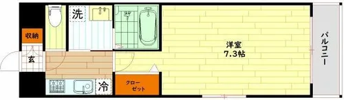 スぺランツァⅡ都島【7階】の間取り