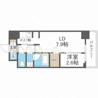 セレーノ南森町【3階】の間取り