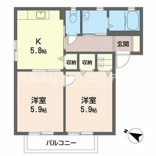 小野市神明町(オネストC)【101号室】の間取り