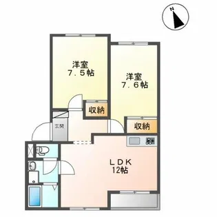 ソレイユ桐ヶ丘【1階】の間取り
