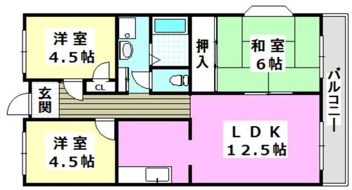 緑の家【3階】の間取り