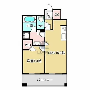 ルキシア薬院【710号室】の間取り