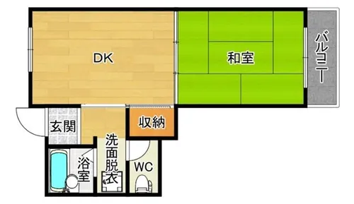 ホワイトハイツカドタ【4階】の間取り