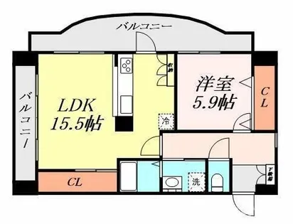 LANDVIEW 山田の杜【701号室】の間取り