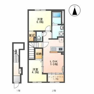 シェトワ【2階】の間取り