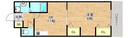 大阪府大阪市旭区新森6丁目【マンション】の間取り