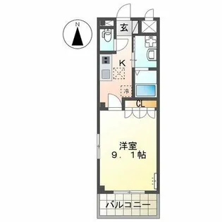 パピヨンⅢ【103号室】の間取り