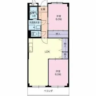 リンピア牟都志【401号室】の間取り