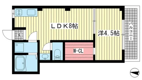 ビタミンテラス上筒井【S302号室】の間取り