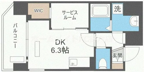 ソルテラス阿波座ウィズ【3階】の間取り