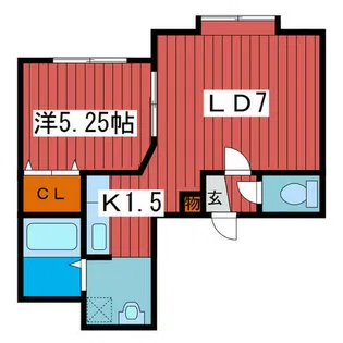 アネックスⅡ【105号室】の間取り
