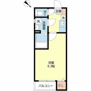 シャムロック熱田W棟【1階】の間取り