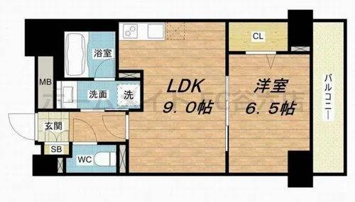 パークフラッツ安堂寺町【4階】の間取り