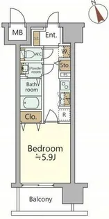 ジオエント福島野田レジデンス【3階】の間取り