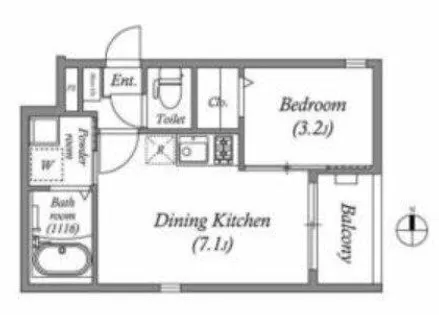 ハーモニーテラス巽西【2階】の間取り