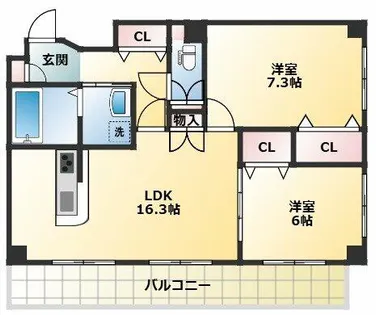 プライム【4階】の間取り