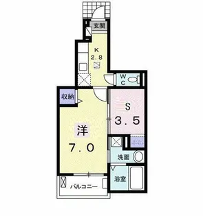 プラザ九源Ⅱ【1階】の間取り